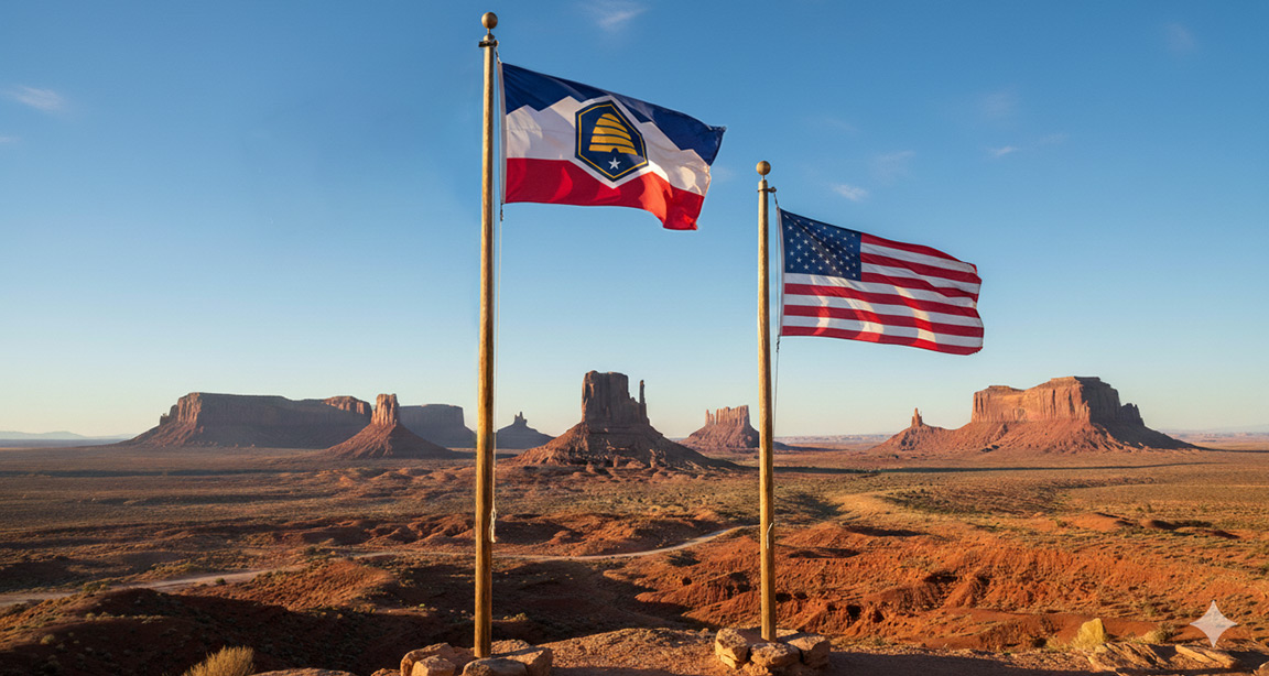 utah_and_american_flags